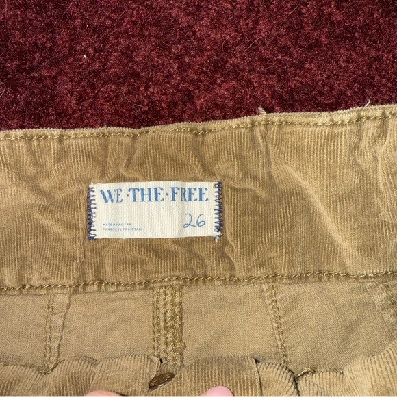 Free people jayde seamed corduroy flare pants size 26 fir green - Picture 4 of 4